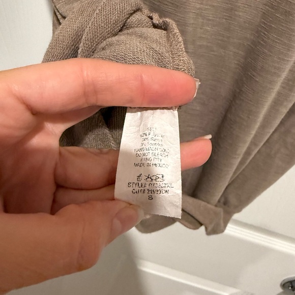 Cozy Tan Cowl Neck Tunic Top - Picture 5 of 7